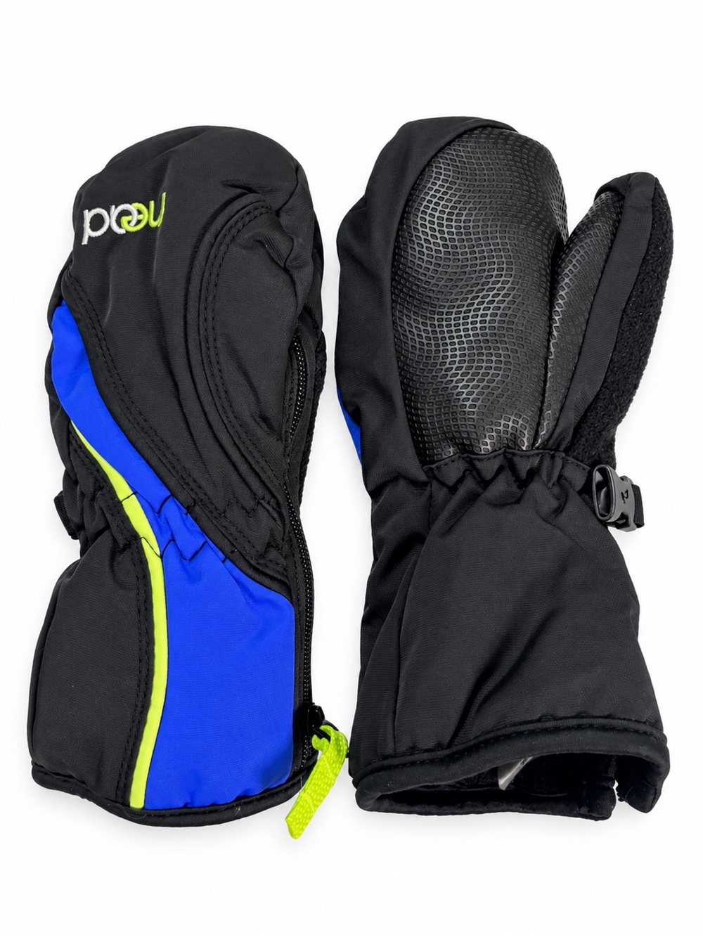 HEAD Kids Snow Mittens XXS Black Blue Ski Winter Side Zip